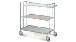 LINEN TROLLEY WITH 3 LAMINATED SHELVES 