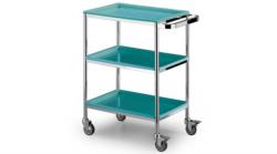 CHROMED TROLLEY WITH 3 TRAYS MADE OF ABS 
