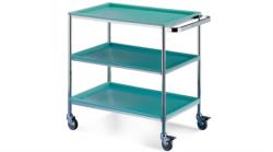 CHROMED TROLLEY WITH 3 TRAYS MADE OF ABS  
