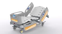 VEGA ELECTRIC BED,MOBILE HEAD FRAME,SPLIT SIDE RAILS W/ INTEGRATED CONTROLS,FOOT CONTROL,5th WHEEL