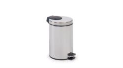 WASTE BIN MADE OF STAINLESS STEEL W/ INNER BUCKET  MADE OF PLASTIC, PEDAL OPENING,CAPACITY 12 LITERS