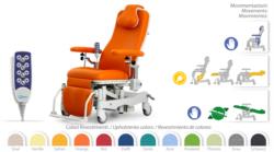 "NEW VARIO" BLOOD DONOR ARMCHAIR, ELECTRIC HEIGHT  ADJ, INDEPENDENT ELECTRIC MOTIONS,TREND. BY GAS 
